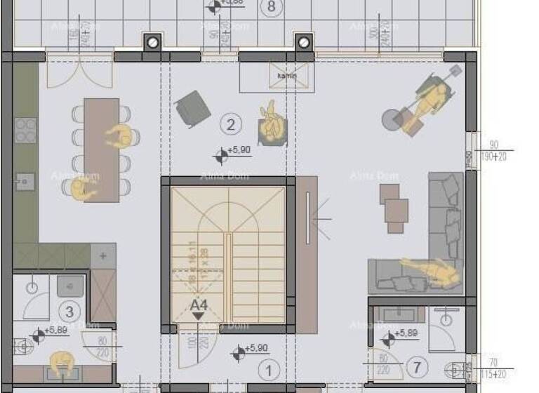 Wohnung zum Kauf 360.000 € 3 Zimmer 120 m² 2. Geschoss Fazana