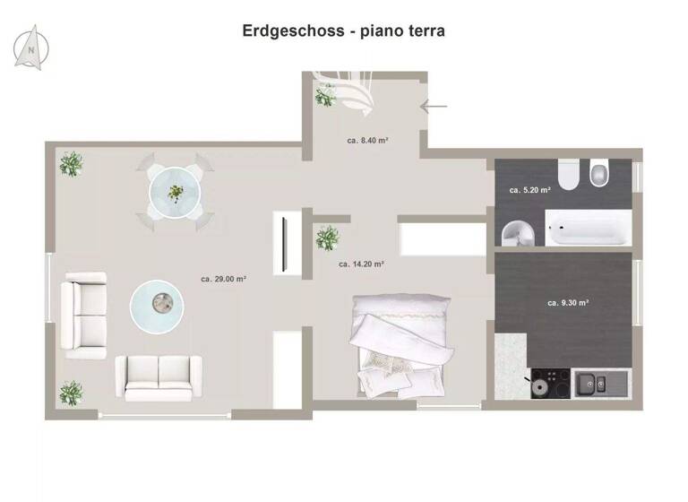 Studio zum Kauf 345.000 € 3 Zimmer 84 m² Meran 39012
