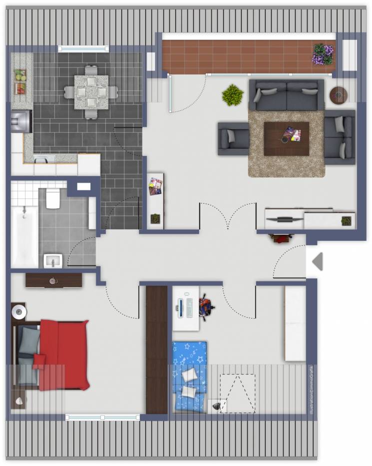 Wohnung zur Miete 570 € 3 Zimmer 72 m²<br/>Wohnfläche 4.<br/>Geschoss Zedernstraße 24 Schrievers Mönchengladbach 41239