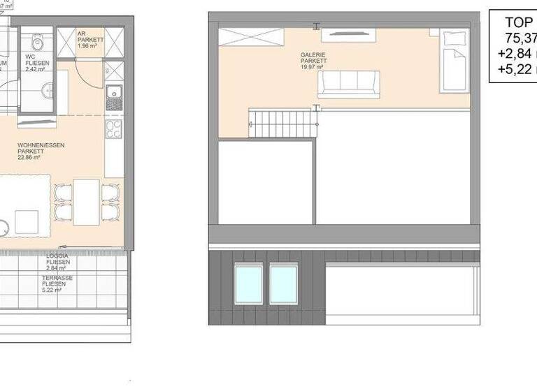 Wohnung zur Miete 17,59 € 2,5 Zimmer 75,4 m² 3. Geschoss Linz 4020