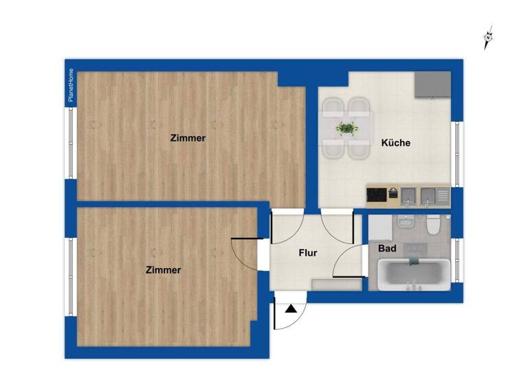 Wohnung zum Kauf 145.000 € 2 Zimmer 52 m² 2. Geschoss Kröpeliner Tor-Vorstadt Rostock 18057