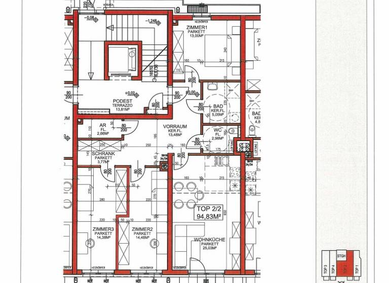 Wohnung zur Miete 853 € 4 Zimmer 94,8 m² EG Raiffeisenstraße Prinzersdorf 3385