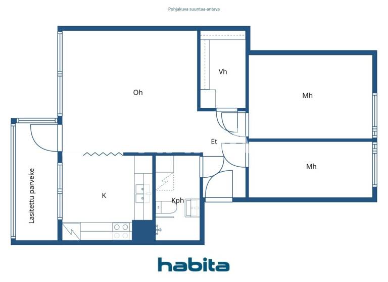 Wohnung zum Kauf 179.000 € 3 Zimmer 58,5 m² 1. Geschoss Lumikintie 6 Helsinki 00820