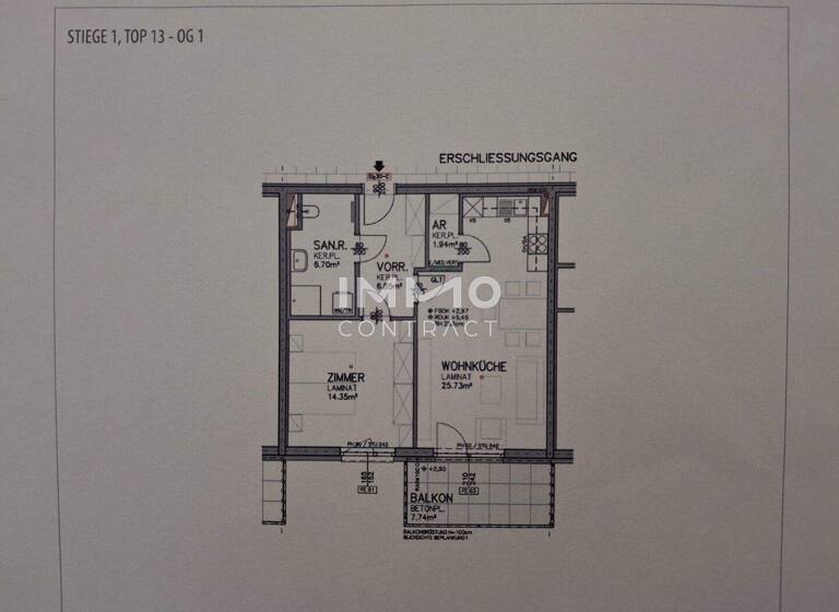 Wohnung zur Miete - Erstbezug 680 € 2 Zimmer 55,3 m² 1. Geschoss Sankt Georgen am Leithagebirge Eisenstadt 7000