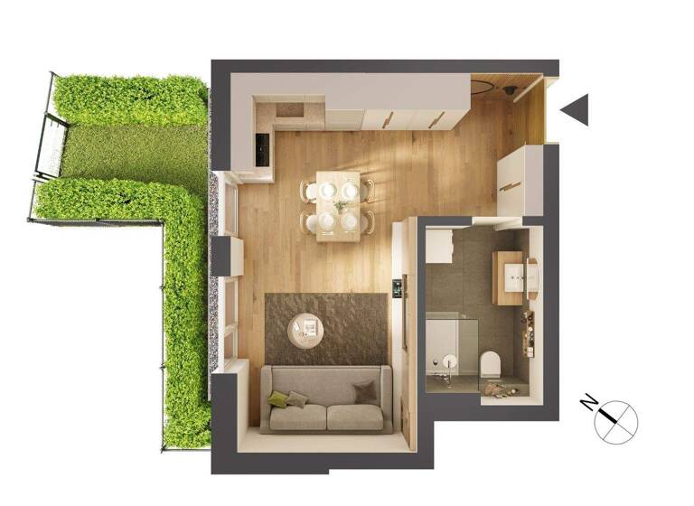 Studio zum Kauf - Neubau provisionsfrei 175.000 € 1 Zimmer 28,9 m² EG Franz-Prantl-Park 1 Jenbach 6200