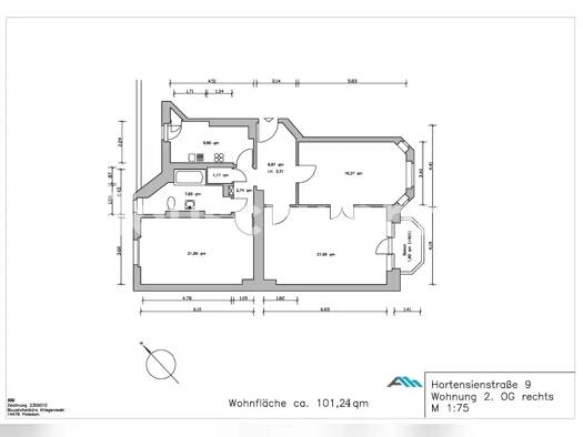 Wohnung zur Miete Tauschwohnung 1.488 € 3 Zimmer 102 m² 2. Geschoss Zehlendorf Berlin 12203