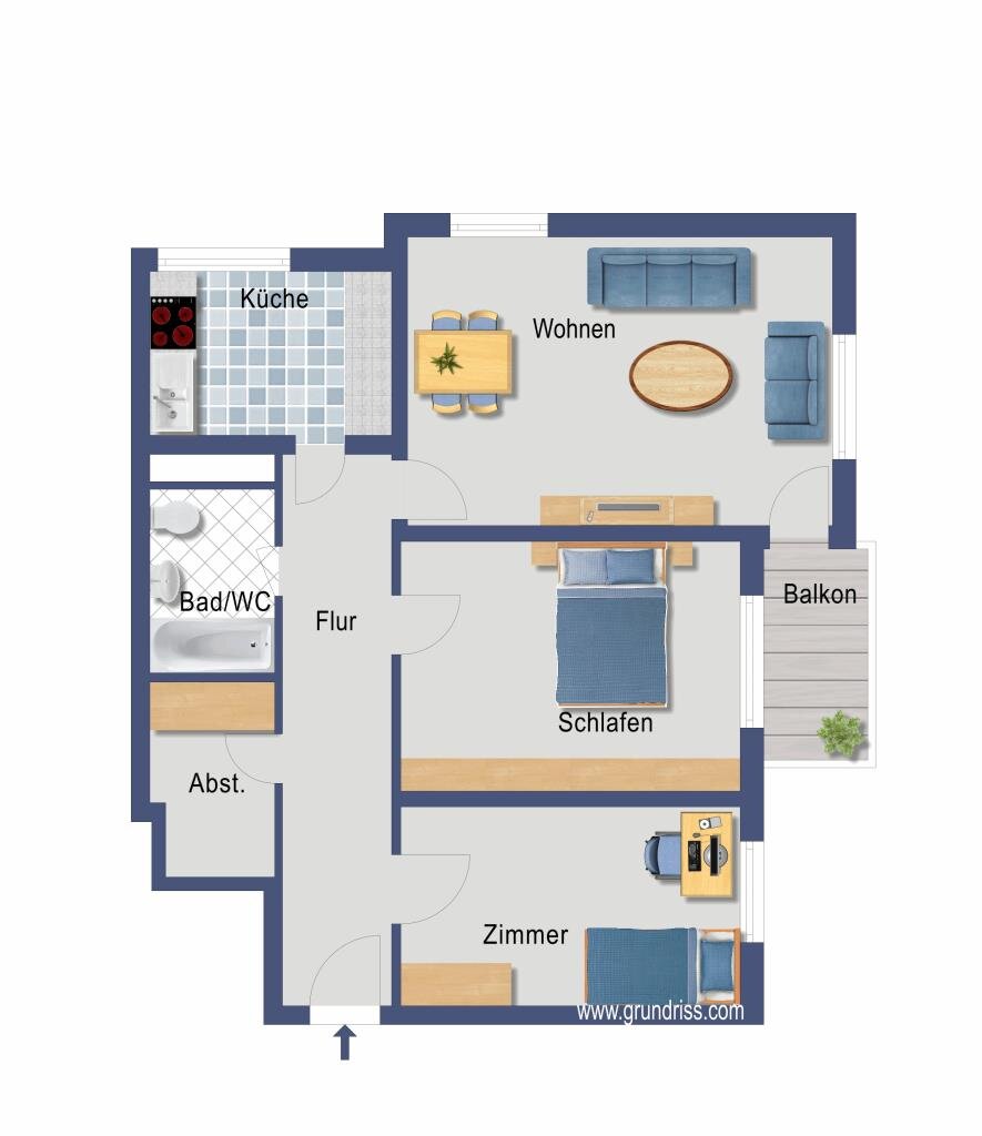 Wohnung zum Kauf provisionsfrei 262.000 € 3 Zimmer 82,2 m²<br/>Wohnfläche Krokodilweg 40 Bergheim Stuttgart 70499