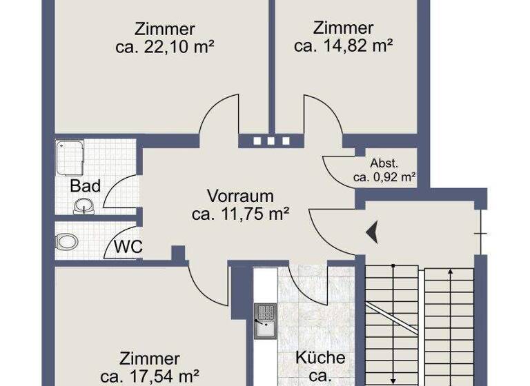 Wohnung zur Miete 649 € 3 Zimmer 81,2 m² 2. Geschoss Oberwart 7400
