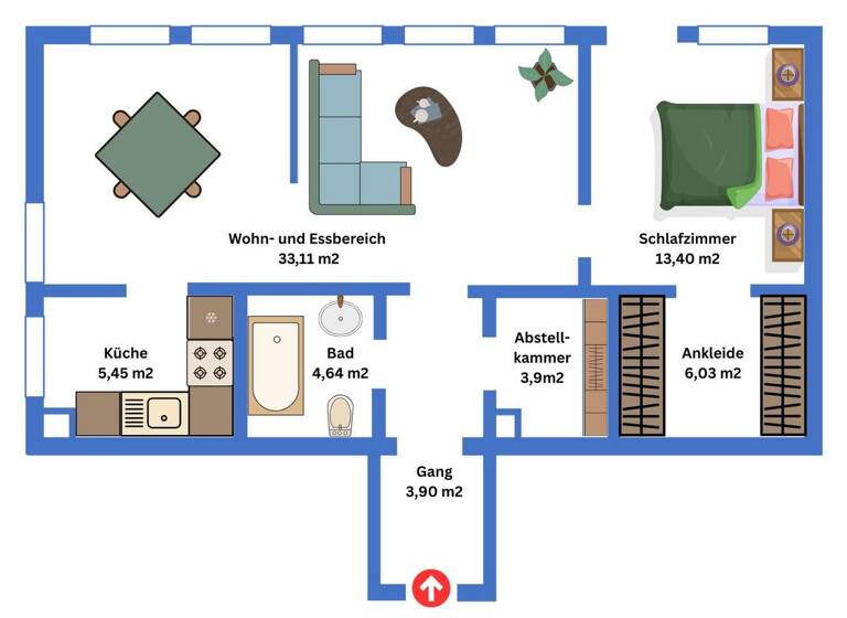Terrassenwohnung zur Miete 1.100 € 2,5 Zimmer 79 m² Geschoss EG/1 frei ab sofort Bahnhofstraße 3 Mindelheim 87719