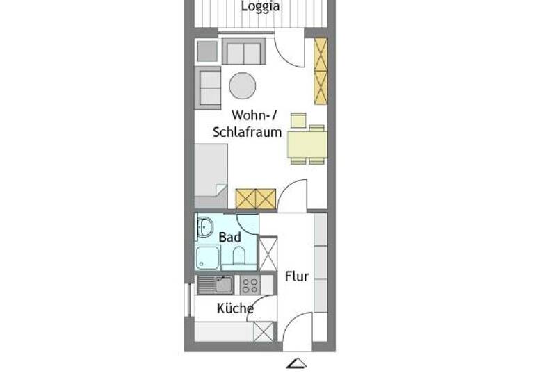 Studio zur Miete 325 € 1 Zimmer 36,9 m² 1. Geschoss frei ab 16.04.2026 Erlenweg 6 Saarn/Mintard Mülheim/Ruhr 45481