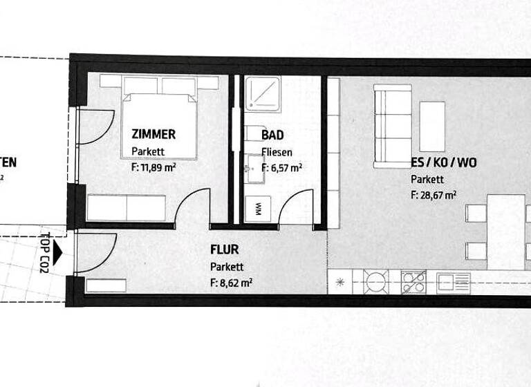Wohnung zum Kauf 209.000 € 1,5 Zimmer 55,8 m² EG Leoben 8700