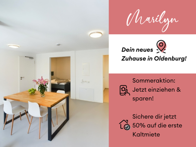 Wohnung zur Miete 835 € 1 Zimmer 39,9 m² 2. Geschoss frei ab 01.08.2025 Abraham 12 Innenstadt Oldenburg (Oldenburg) 26122