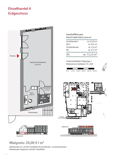 Laden zur Miete provisionsfrei 1.423 € 2 Zimmer Hamburger Straße 101 Lottbek Ammersbek 22949