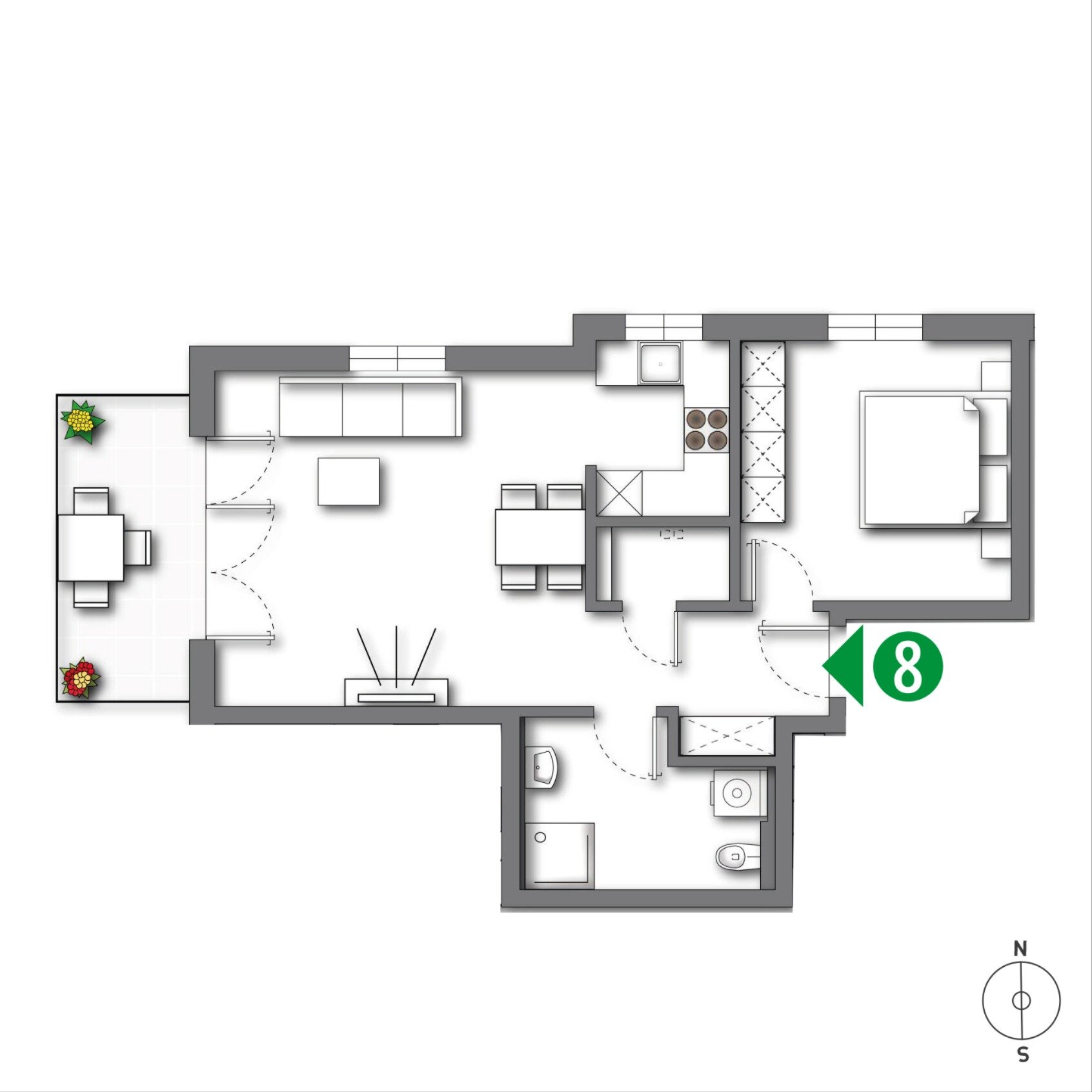 Wohnung zum Kauf provisionsfrei 367.500 € 2 Zimmer 55,7 m²<br/>Wohnfläche 1.<br/>Geschoss 31.12.2026<br/>Verfügbarkeit Perach Ainring 83404