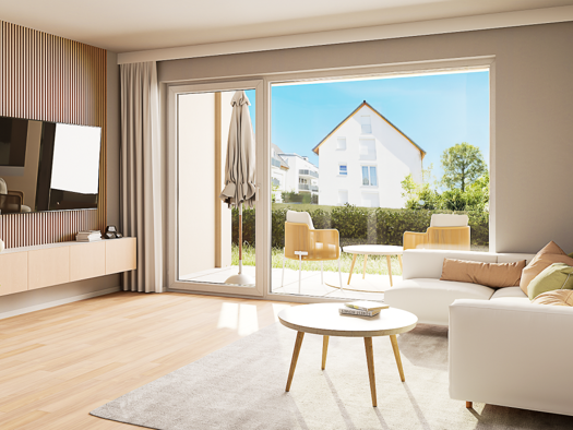 Terrassenwohnung zum Kauf - Neubau provisionsfrei 554.000 € 3 Zimmer 80,2 m² EG Breite Straße 15 Nufringen 71154