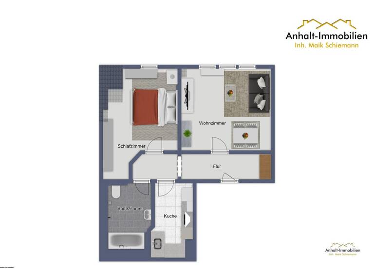 Wohnung zur Miete 360 € 2 Zimmer 60,1 m² 3. Geschoss frei ab sofort Goethestr. 12 Regis-Breitingen 04565