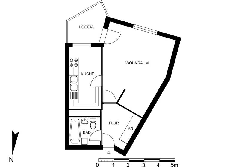 Studio zur Miete 347 € 1 Zimmer 40,2 m² 6. Geschoss frei ab 01.05.2026 Senftenberger Ring 87 Märkisches Viertel Berlin 13435