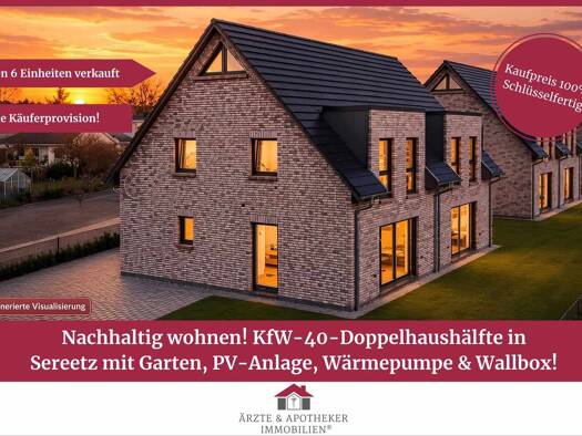 Doppelhaushälfte zum Kauf - Erstbezug 499.000 € 5 Zimmer 115 m² 201,4 m² Grundstück Sereetz Ratekau 23611