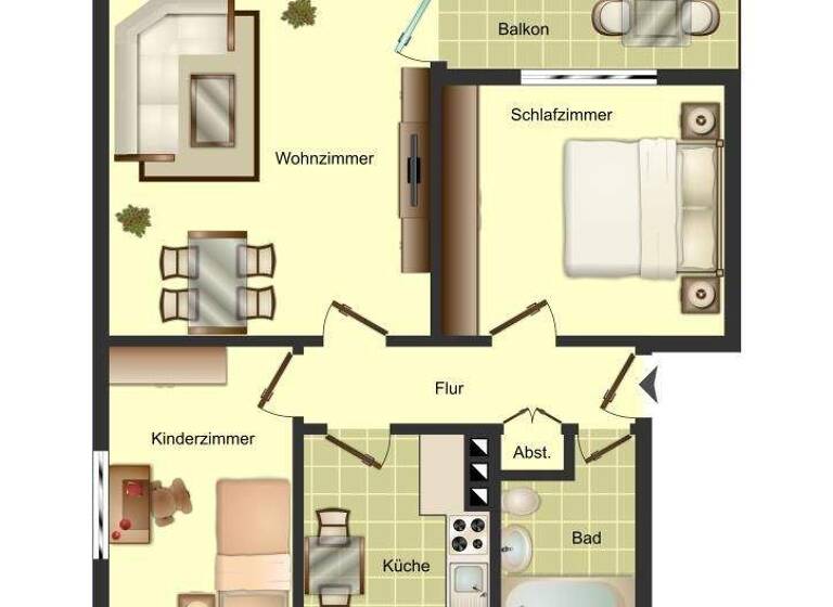 Wohnung zur Miete 509 € 3 Zimmer 64,9 m² EG frei ab 15.05.2026 Buchfinkenstraße 6 Weddinghofen Bergkamen 59192