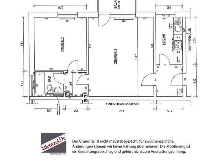 Wohnung zur Miete 580 € 2 Zimmer 55,5 m² 1. Geschoss frei ab 01.05.2026 Kreuzweg 1 Barmstedt 25355