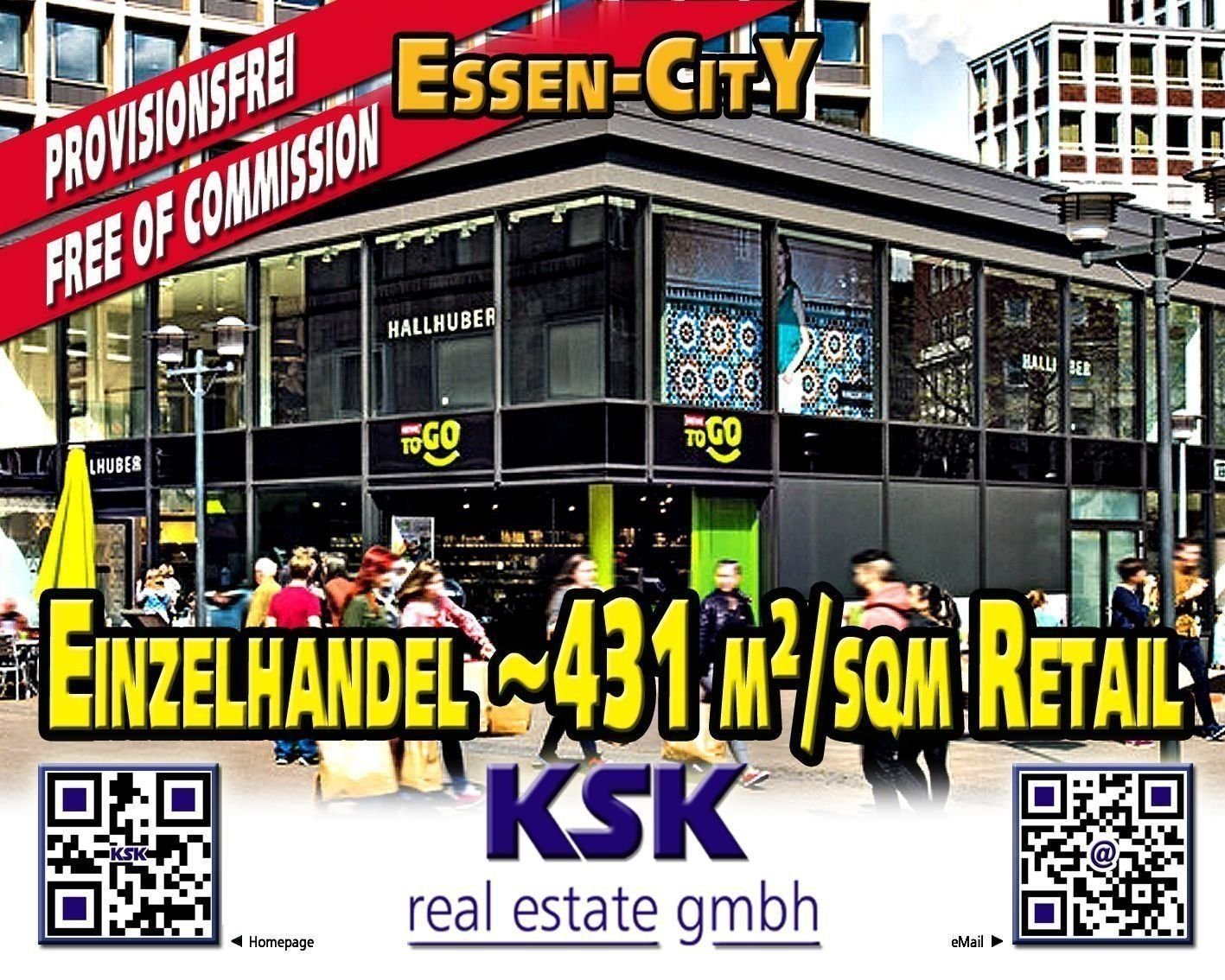 Laden zur Miete provisionsfrei 4.695 € 430,6 m²<br/>Verkaufsfläche Stadtkern Essen 45127