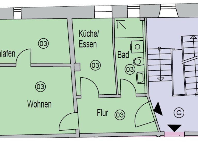 Wohnung zum Kauf als Kapitalanlage geeignet 150.600 € 2 Zimmer 43 m² Herrngasse 34 Rothenburg Rothenburg ob der Tauber 91541