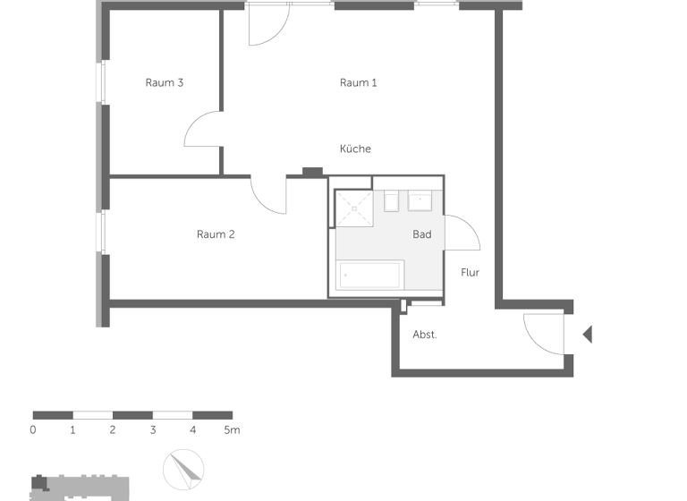 Wohnung zur Miete nur mit Wohnberechtigungsschein 734 € 3 Zimmer 77,3 m² 3. Geschoss frei ab sofort Rotfederstraße 62 Tegel Berlin 13599