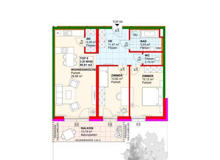 Wohnung zum Kauf 428.000 € 3 Zimmer 81,1 m² Krems an der Donau 3500