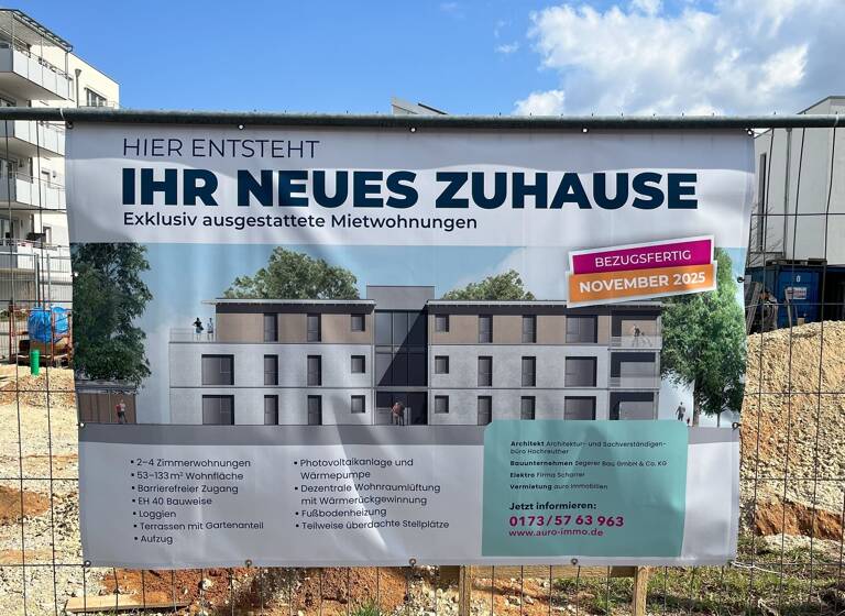Terrassenwohnung zur Miete - Neubau 1.138 € 3 Zimmer 84,3 m²<br/>Wohnfläche EG<br/>Geschoss ab sofort<br/>Verfügbarkeit Pruppacher Weg 22 Roth Roth 91154