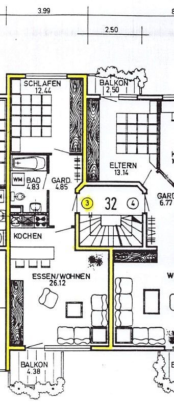 Wohnung zur Miete 670 € 2 Zimmer 50 m²<br/>Wohnfläche 1.<br/>Geschoss 01.12.2024<br/>Verfügbarkeit Heilbronner Weg Horkheim - Süd Heilbronn 74081