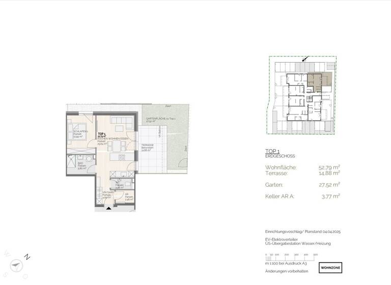 Wohnung zum Kauf - Erstbezug 240.000 € 2 Zimmer 52,8 m² EG Ried im Innkreis 4910