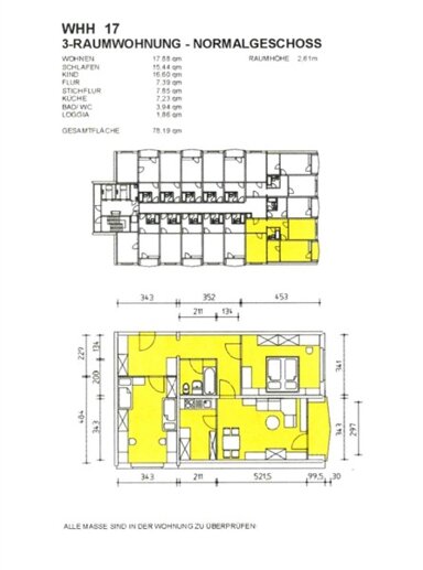 Wohnung zur Miete nur mit Wohnberechtigungsschein 549 € 3 Zimmer 78,5 m² 9. Geschoss frei ab 30.11.2024 Am Anger 22 Prohlis-Nord (Am Anger) Dresden 01237