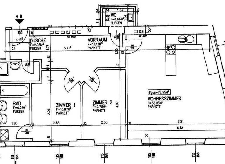 Wohnung zur Miete 739 € 3 Zimmer 78 m² frei ab 01.03.2026 Rainerstraße 10 Linz 4020