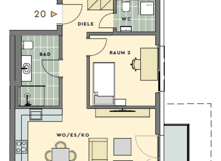 Wohnung zur Miete - Erstbezug 935 € 3 Zimmer 77 m² Geschoss 2/4 frei ab 01.05.2026 Parkstraße 10 Bad Schwalbach 65307