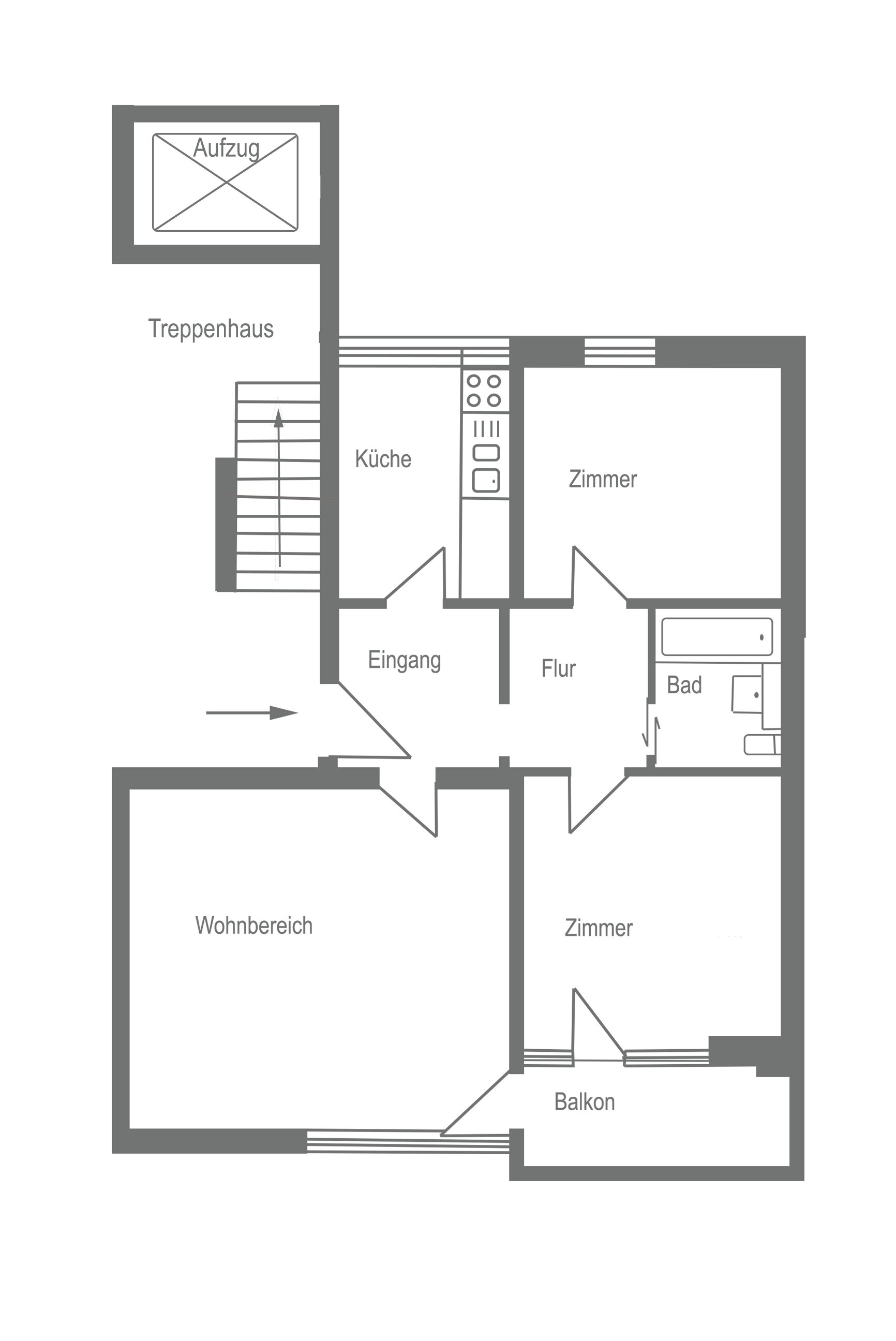 Wohnung zur Miete 1.375 € 3 Zimmer 76,5 m²<br/>Wohnfläche 3.<br/>Geschoss ab sofort<br/>Verfügbarkeit Am Wald Taufkirchen 82024