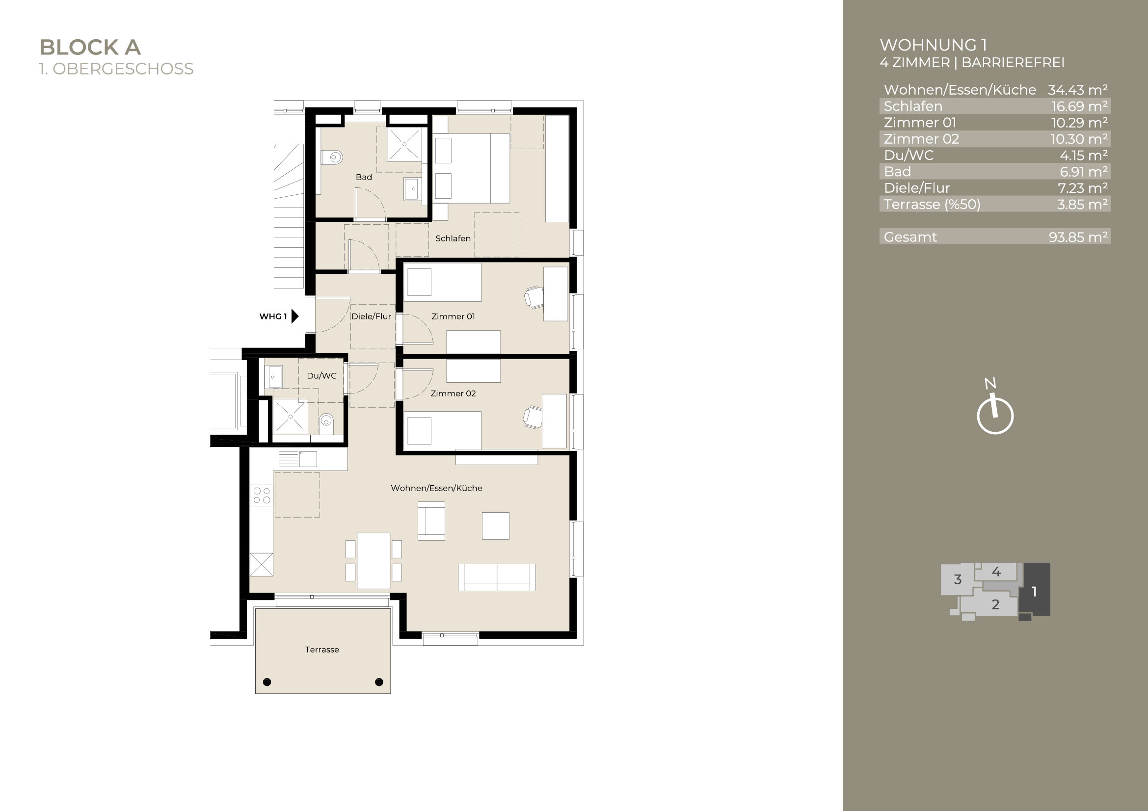 Wohnung zur Miete 1.595 € 4 Zimmer 93,9 m²<br/>Wohnfläche ab sofort<br/>Verfügbarkeit Plieningen Stuttgart 70599