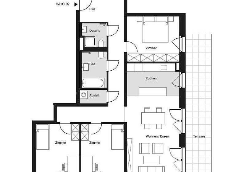 Wohnung zur Miete 1.457 € 4 Zimmer 121,4 m² EG frei ab sofort Fritz-Hackstr. 4 Niederweiler Müllheim 79379