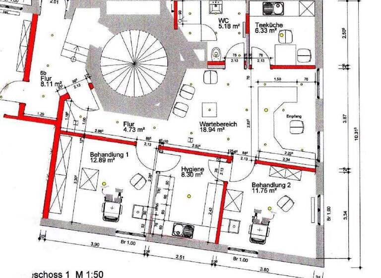 Praxis zur Miete provisionsfrei 10 € 4 Zimmer 70 m² Bürofläche Thomasstraße Ettenheim 77955
