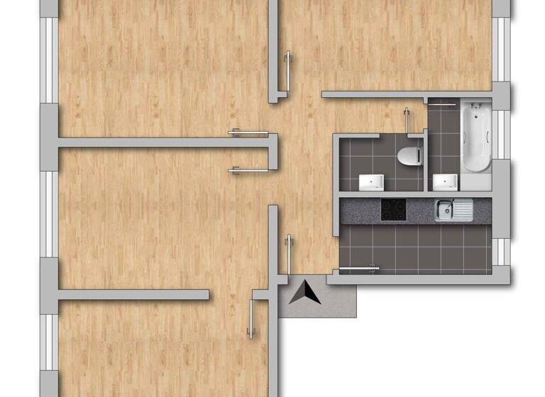 Wohnung zur Miete 450 € 4 Zimmer 76,5 m² 4. Geschoss frei ab sofort Heppens Wilhelmshaven 26384