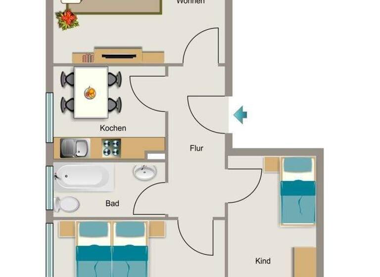 Wohnung zur Miete 434 € 3,5 Zimmer 62 m² 2. Geschoss frei ab 01.03.2026 Cäcilienstraße 25 Resse Gelsenkirchen 45892