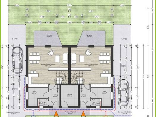 Doppelhaushälfte zur Miete - Erstbezug 1.500 € 4 Zimmer 123 m² Hilbeck Werl 59457