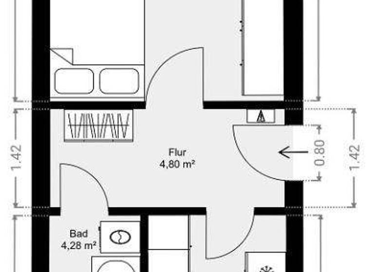 Studio zur Miete 170 € 1 Zimmer 31,4 m² frei ab sofort Thomas-Müntzer-Straße 19 Lichtentanne 08115