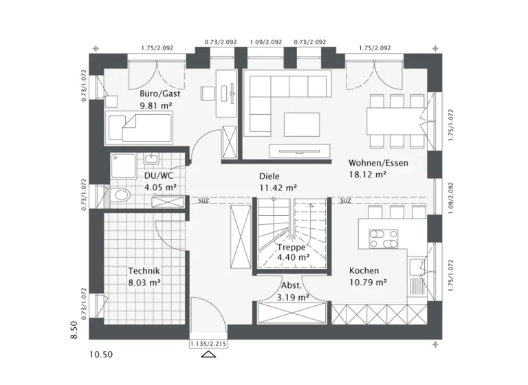 Einfamilienhaus zur Miete - Erstbezug 2.184 € 5 Zimmer 138 m² 400 m² Grundstück Twisteden Kevelaer 47624