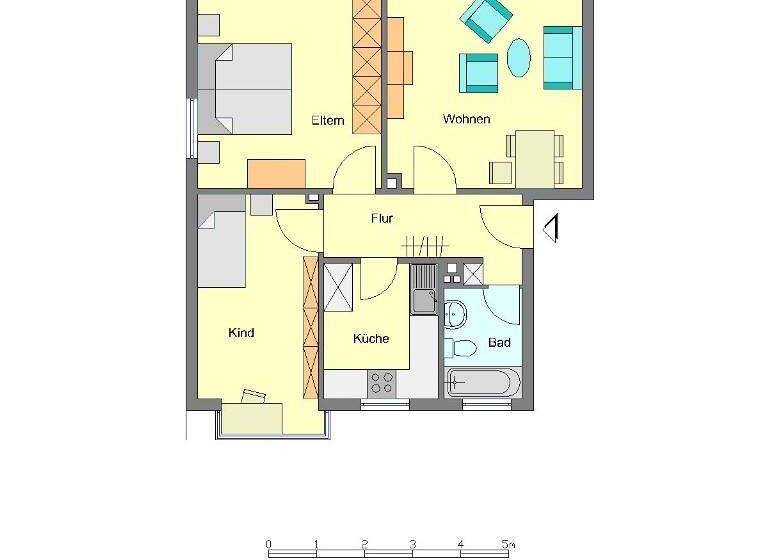 Wohnung zur Miete 589 € 3 Zimmer 59,1 m² 1. Geschoss frei ab 01.03.2026 Egerländer Str.A 4 Innenstadt Gütersloh 33332