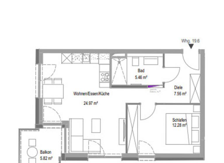 Wohnung zur Miete - Erstbezug 885 € 2 Zimmer 52,3 m² frei ab 01.05.2026 Oedheim 74229