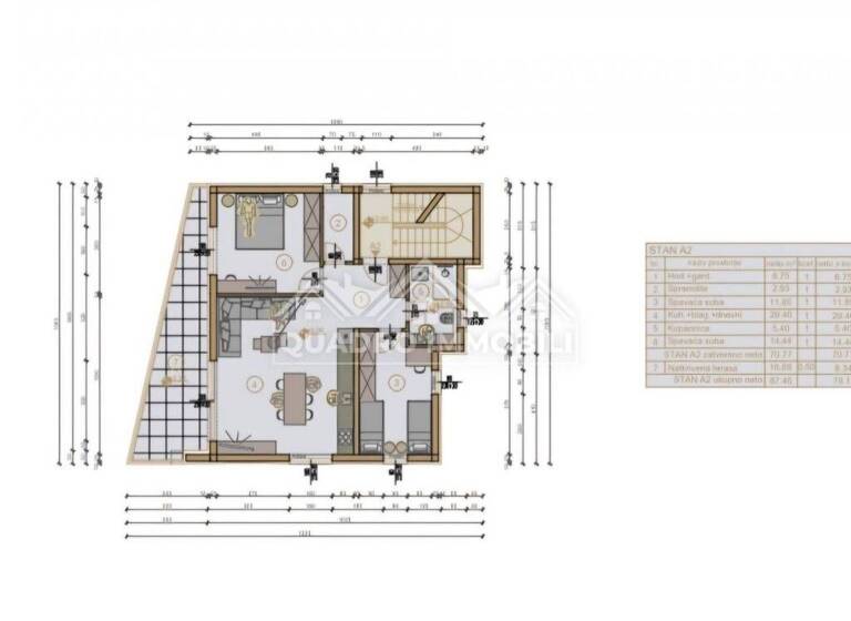 Wohnung zum Kauf 252.330 € 3 Zimmer 84 m² 1. Geschoss Stari Medulin 52203