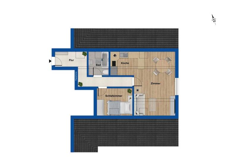 Wohnung zum Kauf 110.000 € 1,5 Zimmer 35,3 m² 2. Geschoss Wilstedt Tangstedt 22889