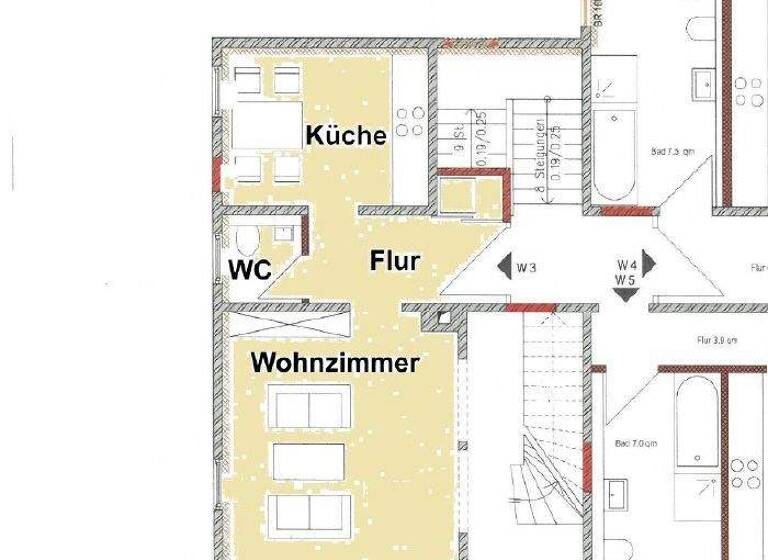 Maisonette zur Miete 629 € 4 Zimmer 89,5 m² Hauptstraße 125 Steinbach-Hallenberg 98587