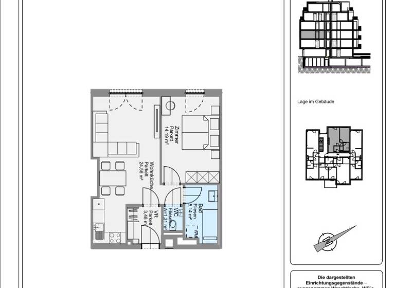 Wohnung zum Kauf - Erstbezug 270.000 € 2 Zimmer 48,7 m² 2. Geschoss Wien 1210