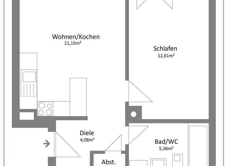 Wohnung zum Kauf 195.000 € 2 Zimmer 46 m² frei ab 01.12.2027 Straubing 94315